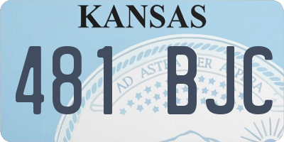 KS license plate 481BJC
