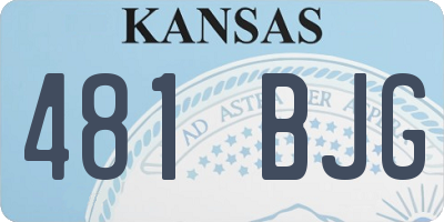 KS license plate 481BJG