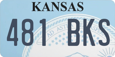 KS license plate 481BKS