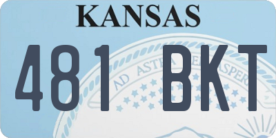 KS license plate 481BKT
