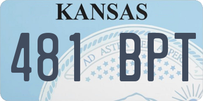 KS license plate 481BPT