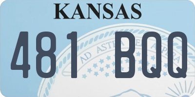 KS license plate 481BQQ
