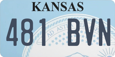 KS license plate 481BVN