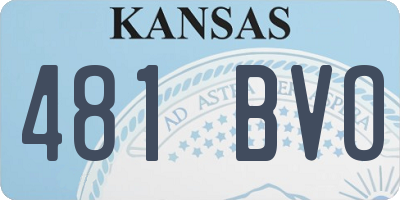 KS license plate 481BVO