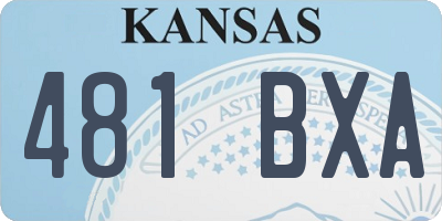 KS license plate 481BXA
