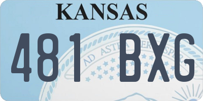 KS license plate 481BXG