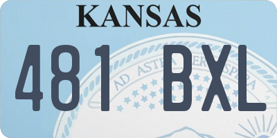 KS license plate 481BXL