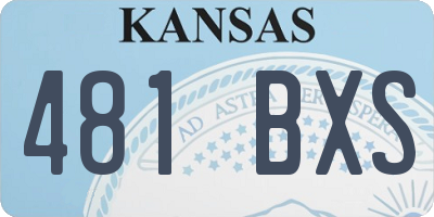 KS license plate 481BXS