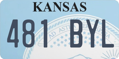 KS license plate 481BYL