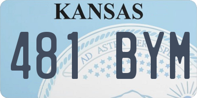 KS license plate 481BYM