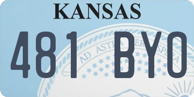KS license plate 481BYO
