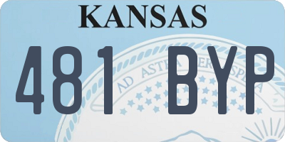 KS license plate 481BYP