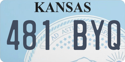 KS license plate 481BYQ