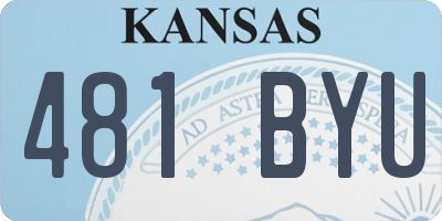 KS license plate 481BYU