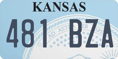 KS license plate 481BZA