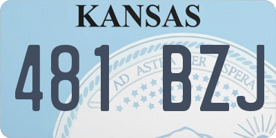 KS license plate 481BZJ