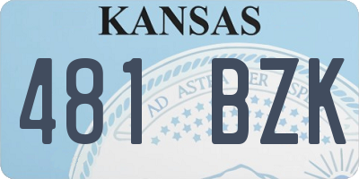 KS license plate 481BZK