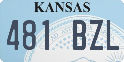 KS license plate 481BZL