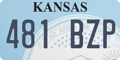 KS license plate 481BZP