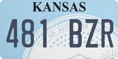 KS license plate 481BZR