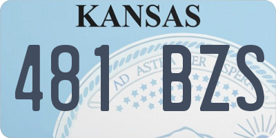 KS license plate 481BZS