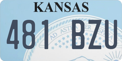 KS license plate 481BZU