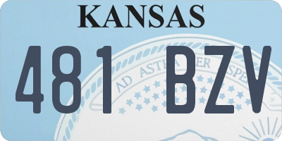 KS license plate 481BZV