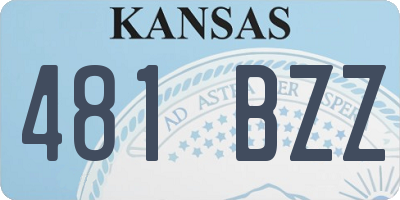 KS license plate 481BZZ