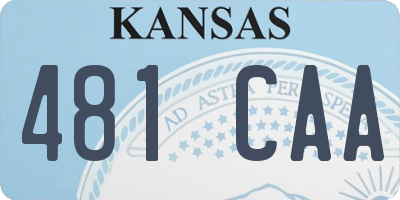 KS license plate 481CAA
