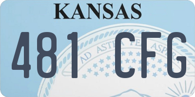KS license plate 481CFG