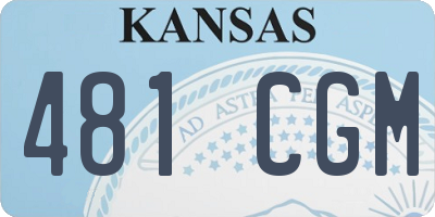 KS license plate 481CGM