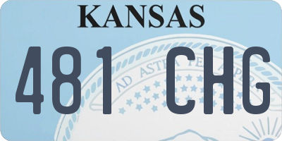 KS license plate 481CHG
