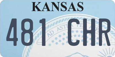 KS license plate 481CHR