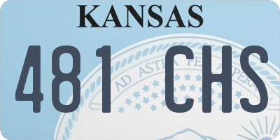 KS license plate 481CHS