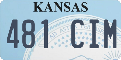 KS license plate 481CIM