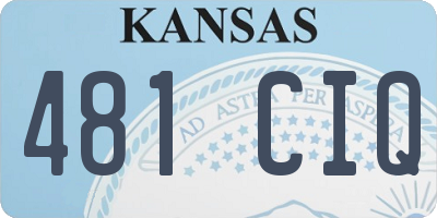 KS license plate 481CIQ