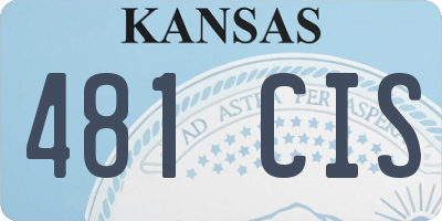 KS license plate 481CIS