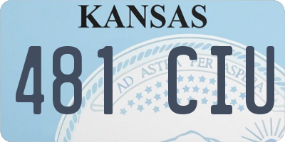 KS license plate 481CIU