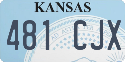KS license plate 481CJX