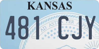 KS license plate 481CJY