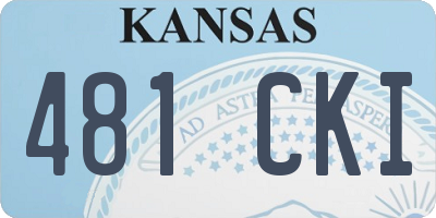 KS license plate 481CKI