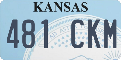 KS license plate 481CKM