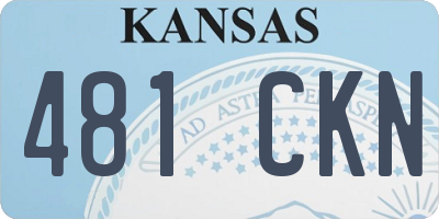 KS license plate 481CKN