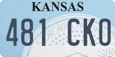 KS license plate 481CKO
