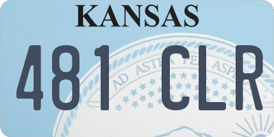 KS license plate 481CLR