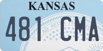 KS license plate 481CMA