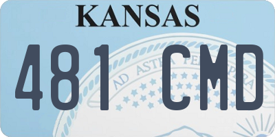 KS license plate 481CMD