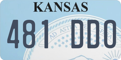 KS license plate 481DDO