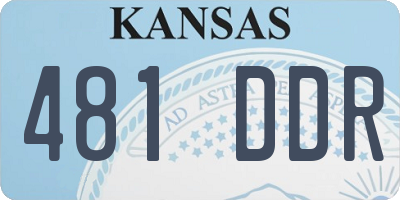 KS license plate 481DDR