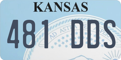 KS license plate 481DDS